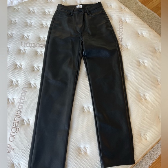 Aritzia Wilfred Melina Vegan Leather Pants SZ 2 - Picture 4 of 9